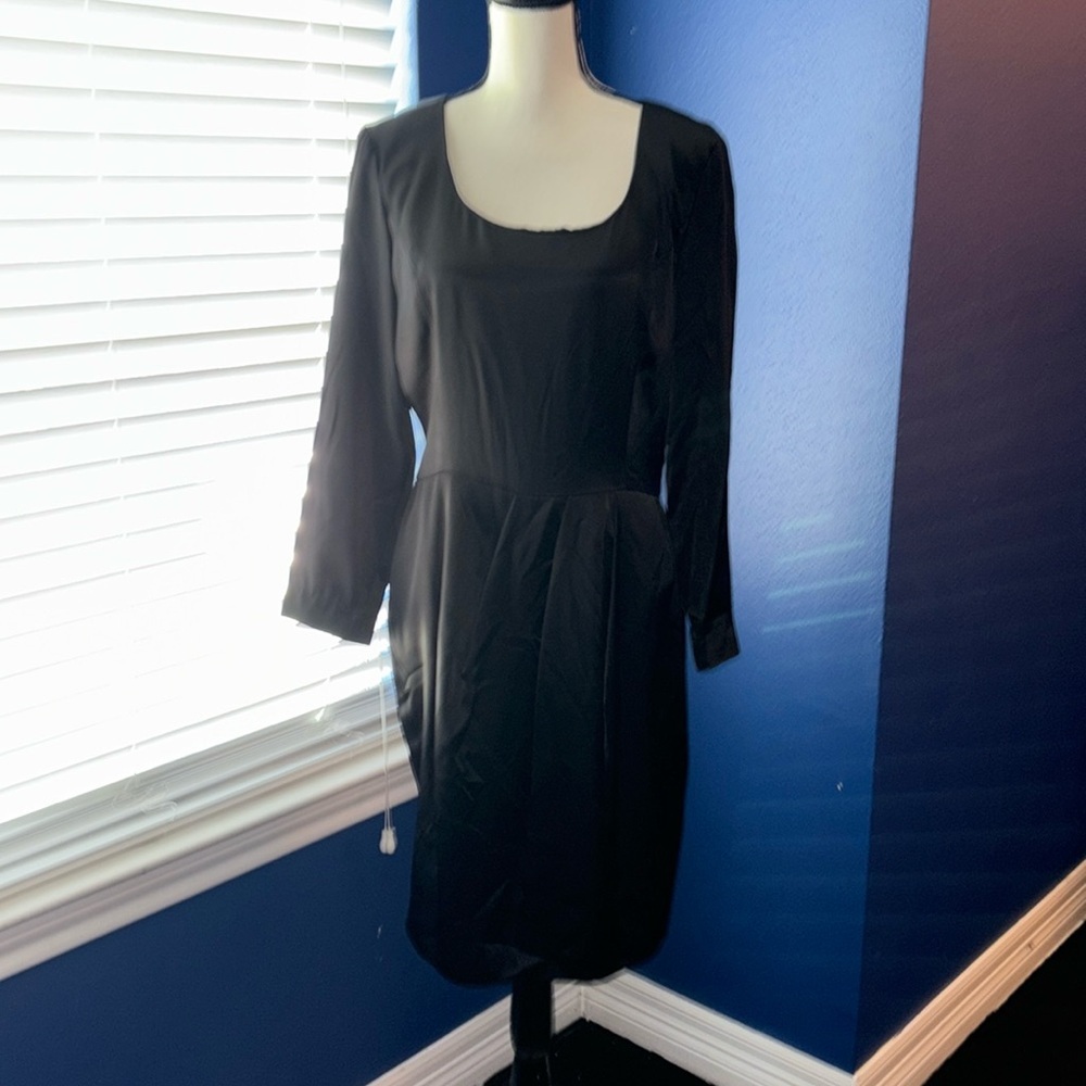 Steven Stolman Black Cocktail Dress | Long Sleeve | Made in USA | Size Approx. S